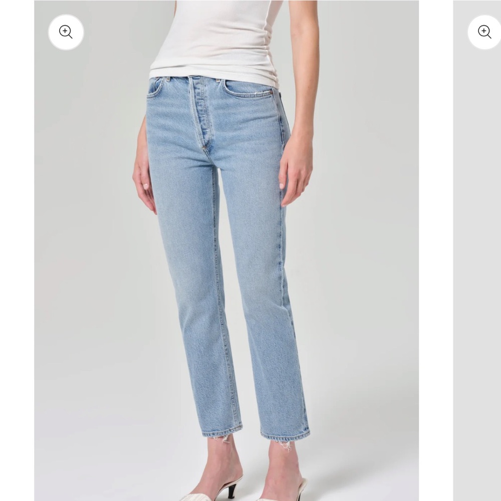 Agolde Light Blue Denim Jeans Riley
